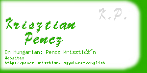 krisztian pencz business card
